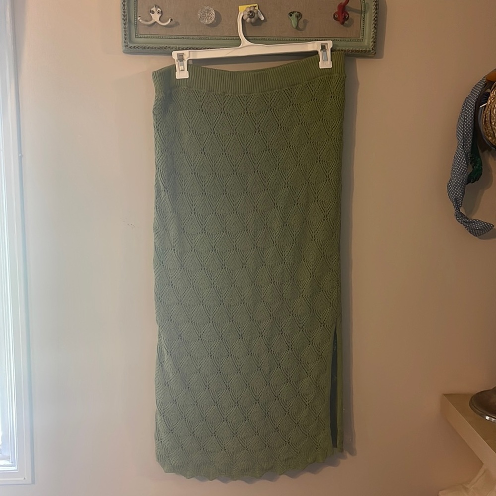 Anthropologie knitted maxi skirt